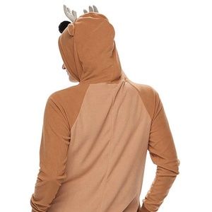 Christmas Reindeer zip up pajamas